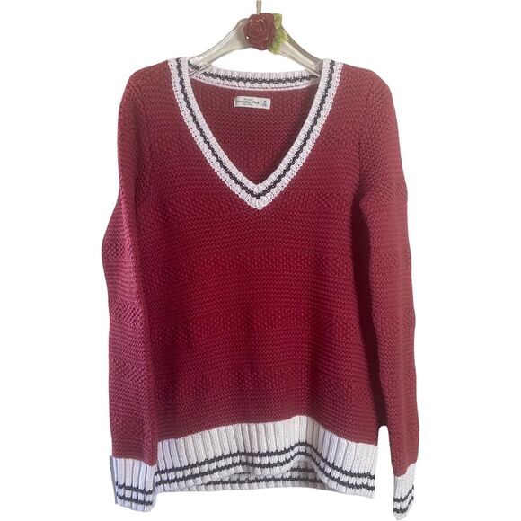 Abercrombie & Fitch V-neck Pullover Sweater V-Neck A&F - Picture 1 of 6
